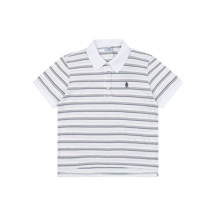 Prada black white striped polo shirt