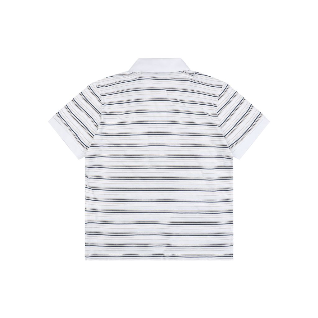 Prada black white striped polo shirt