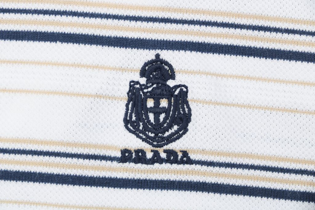 Precision-matched unisex striped polo
