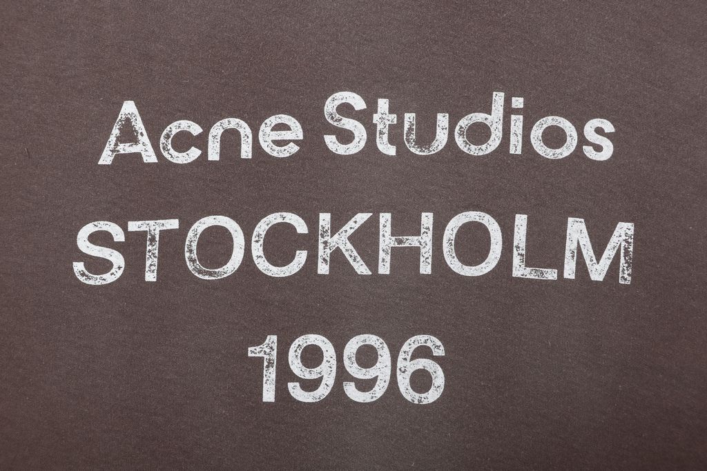 Acne Studios mottled letter long sleeve T-shirt
