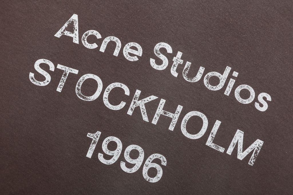 Acne Studios mottled letter long sleeve T-shirt