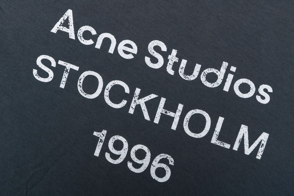Acne Studios mottled letter long sleeve T-shirt