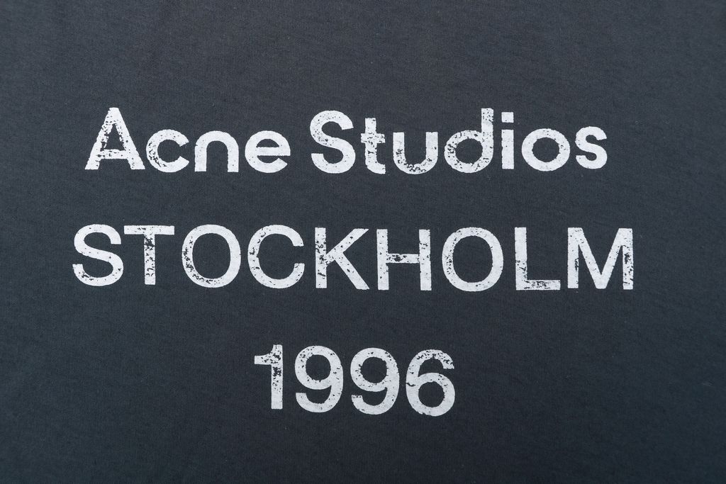 Acne Studios mottled letter long sleeve T-shirt