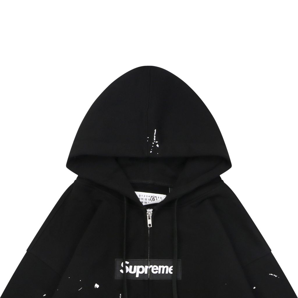Black 480g Box Logo hooded jacket