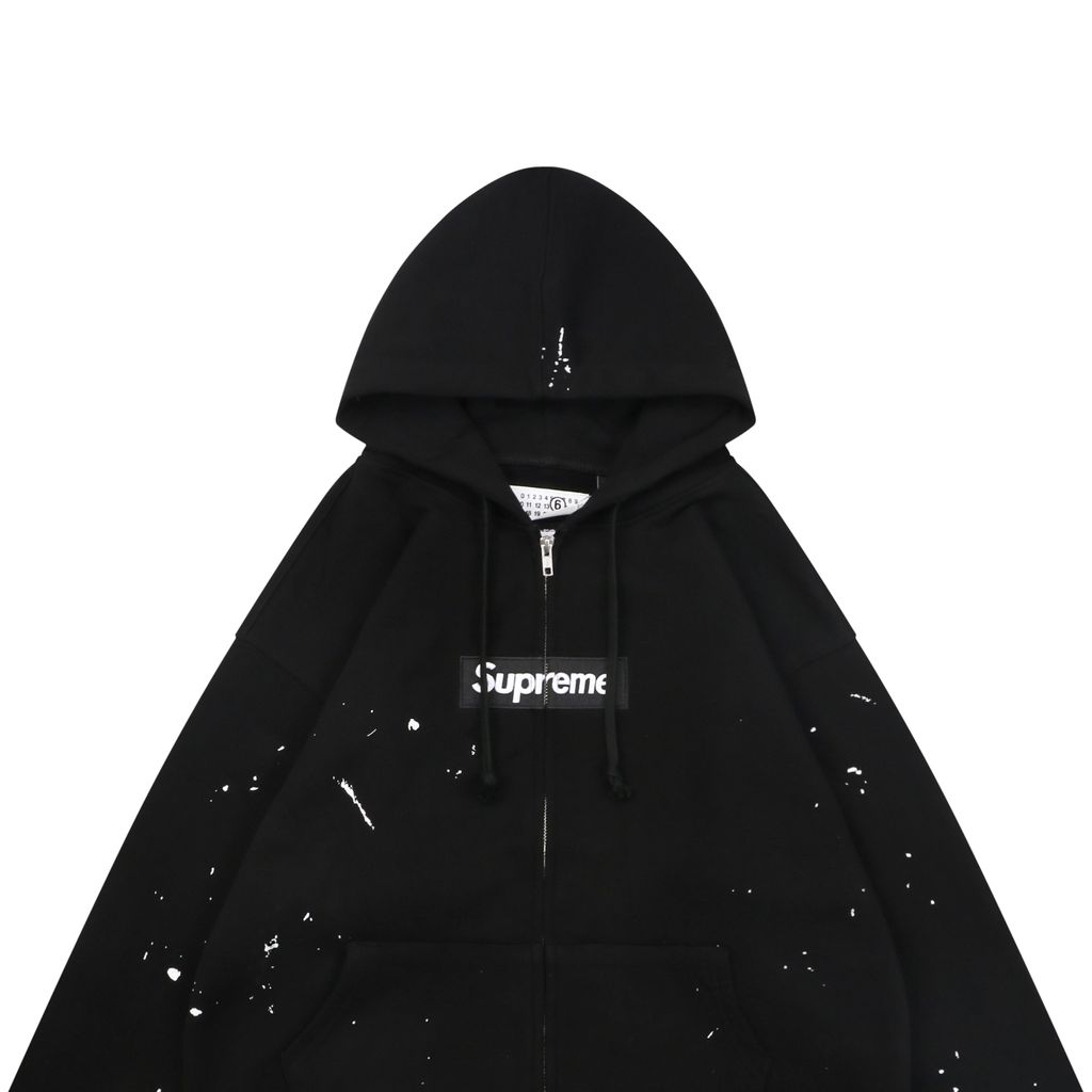 Black 480g Box Logo hooded jacket