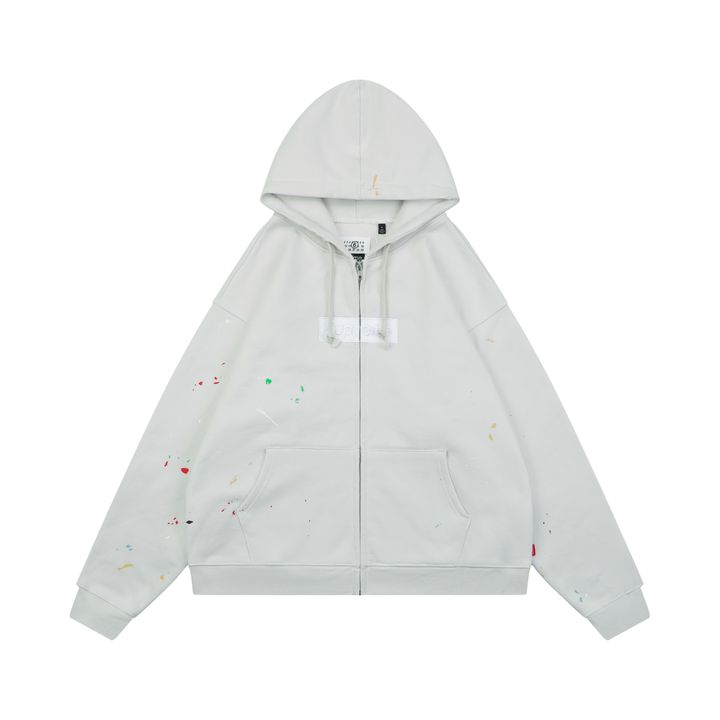 Supreme MM6 grey white splatter hoodie
