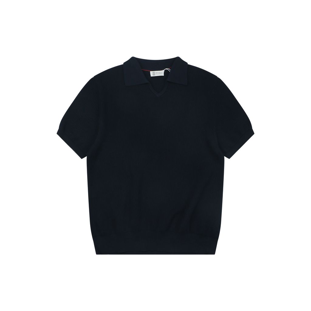Brunello Cucinelli seagull collar polo