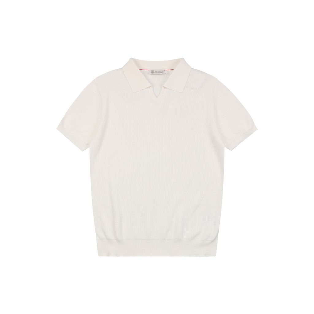 Brunello Cucinelli seagull collar polo