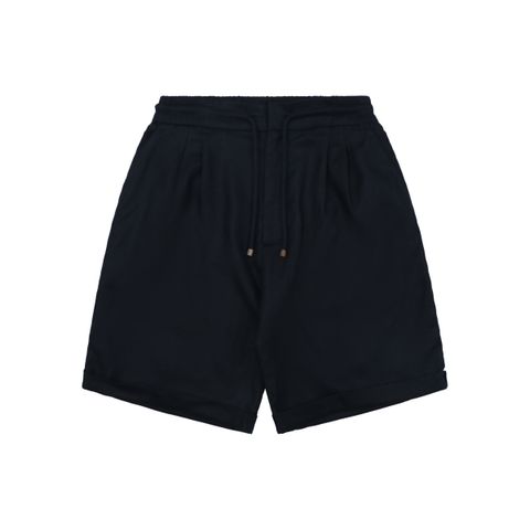 Brunello Cucinelli navy linen shorts