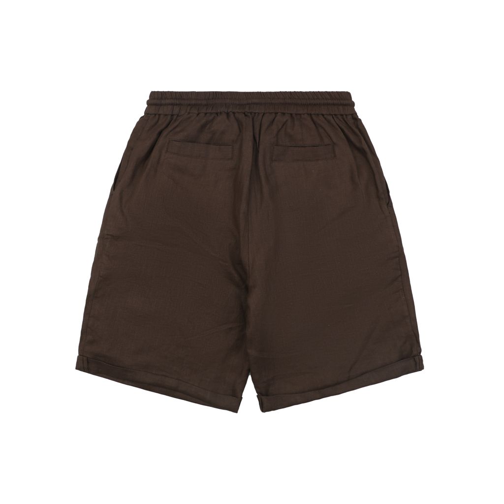 Brunello Cucinelli brown linen shorts