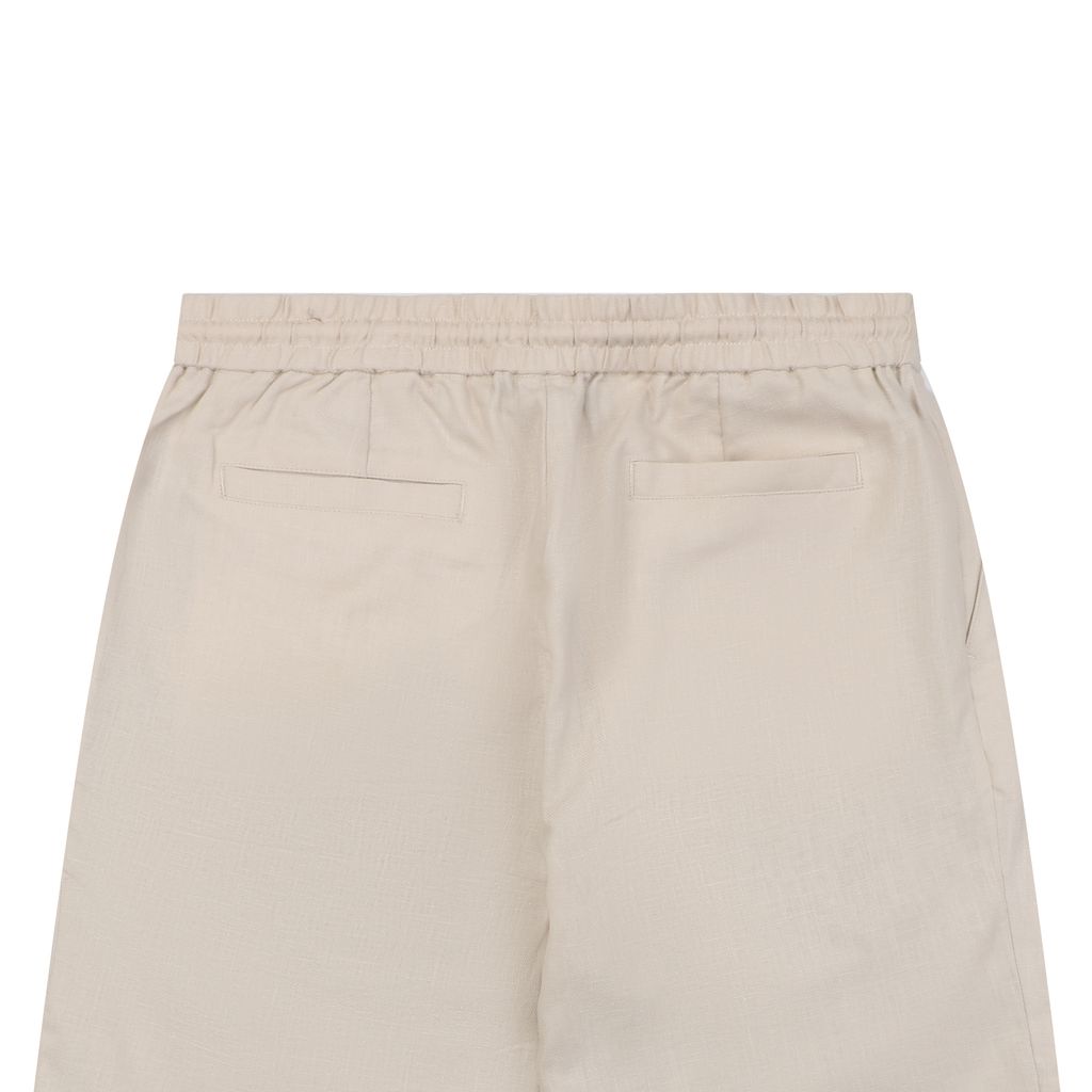 Double-pleat Pima cotton Bermuda shorts