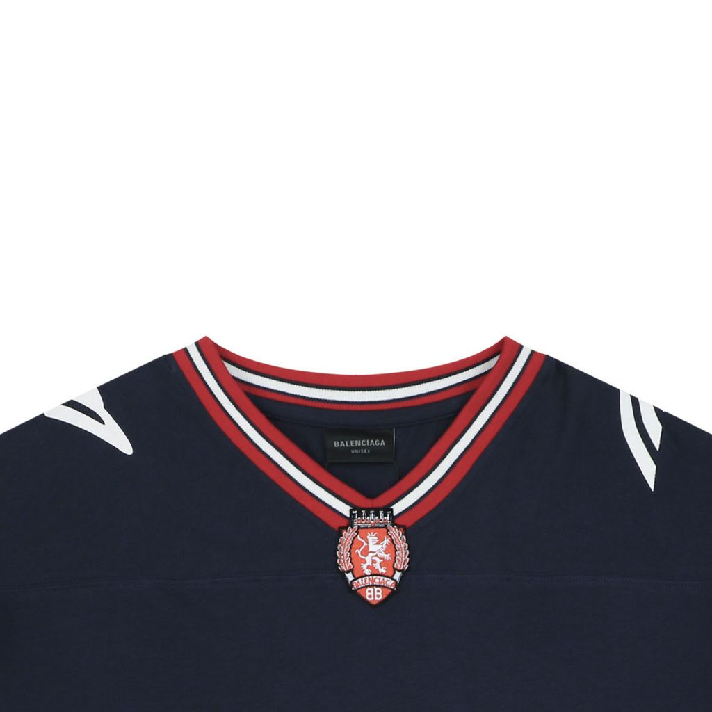 Heavyweight washed football crest cotton tee