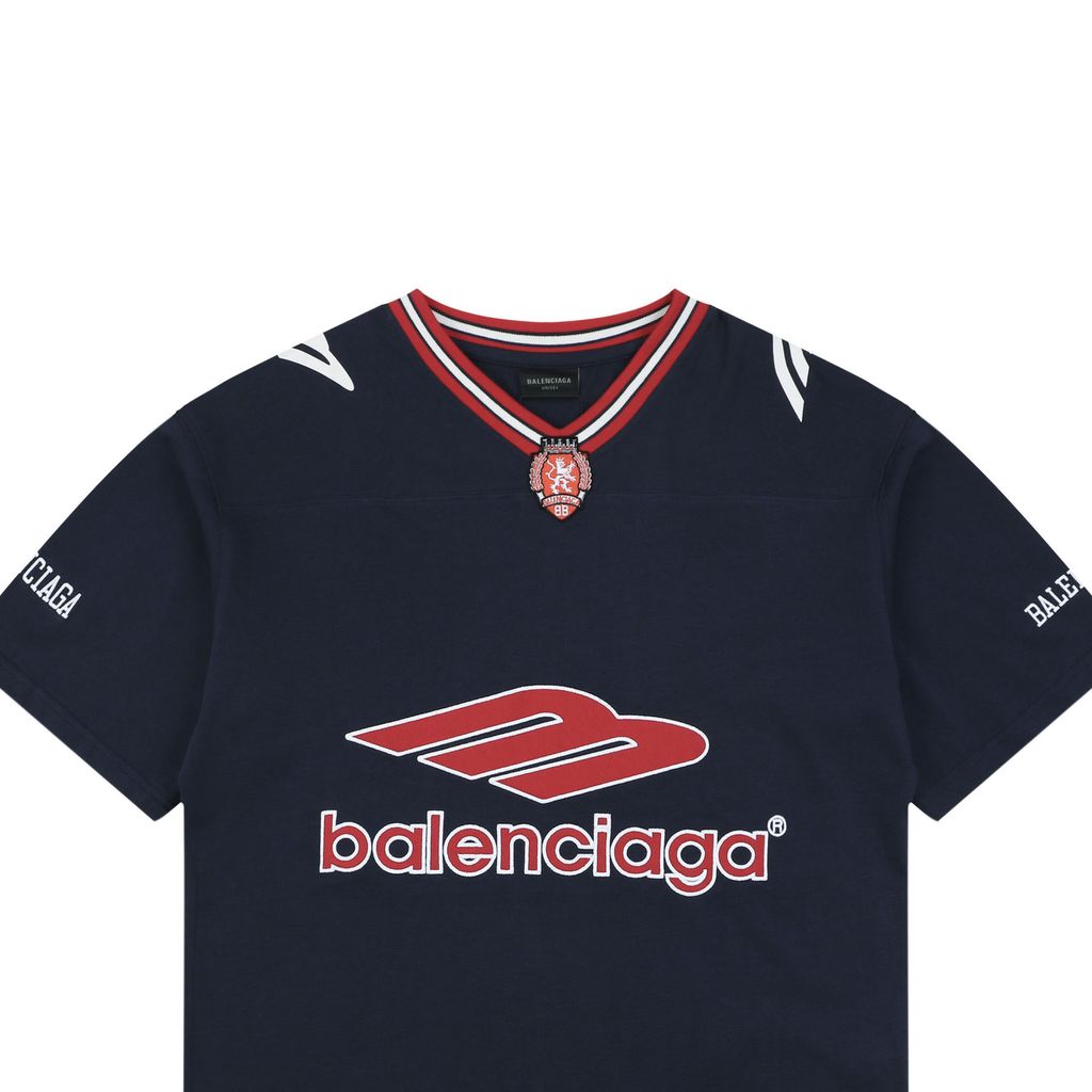 Heavyweight washed football crest cotton tee