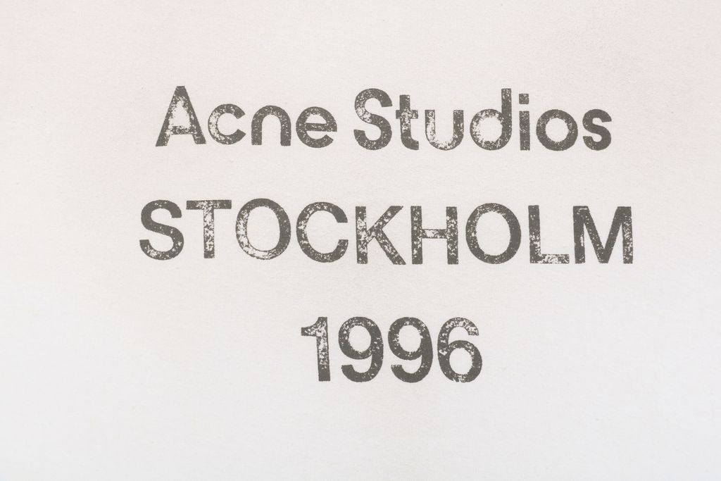 Acne Studios mottled letter long sleeve T-shirt