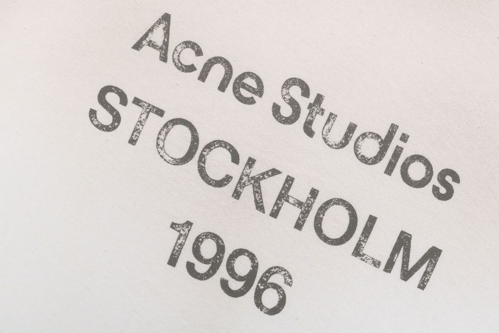 Acne Studios mottled letter long sleeve T-shirt