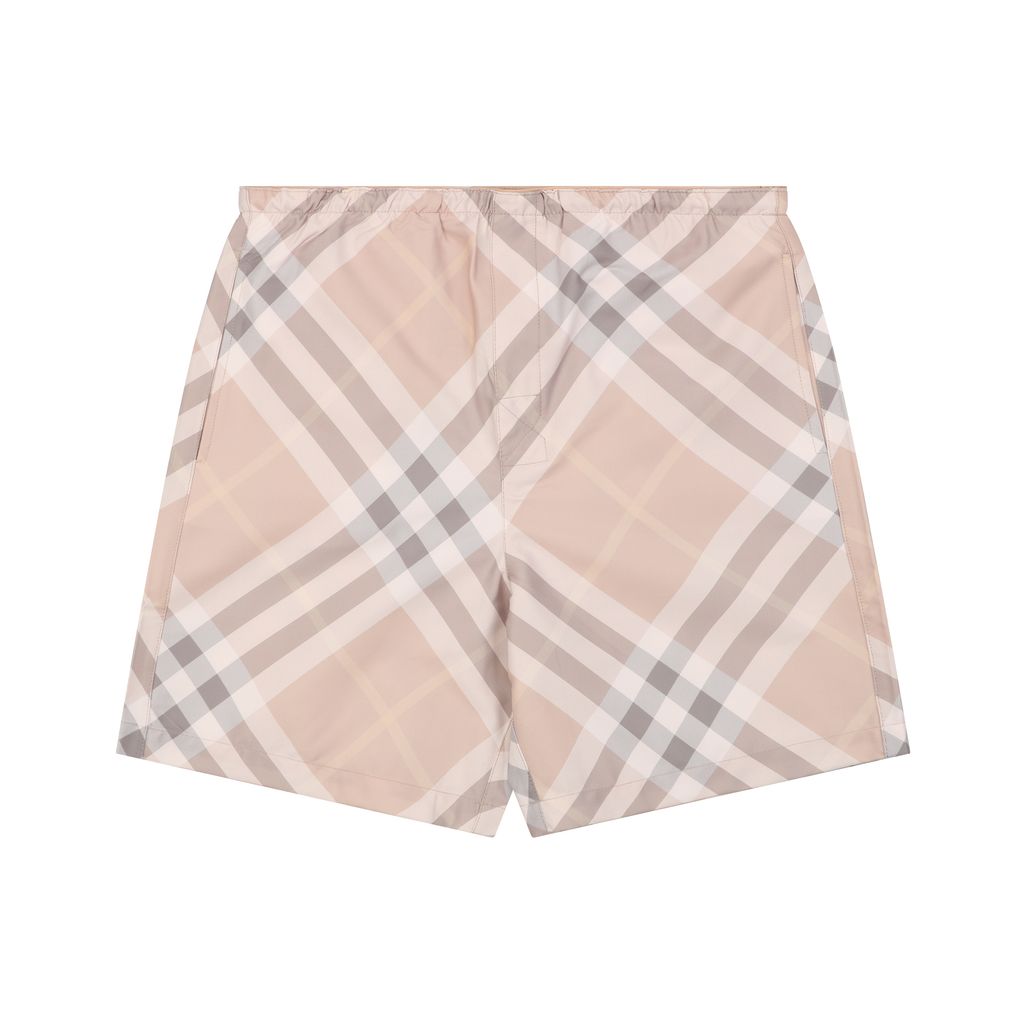 Burberry check mesh-lined nylon shorts