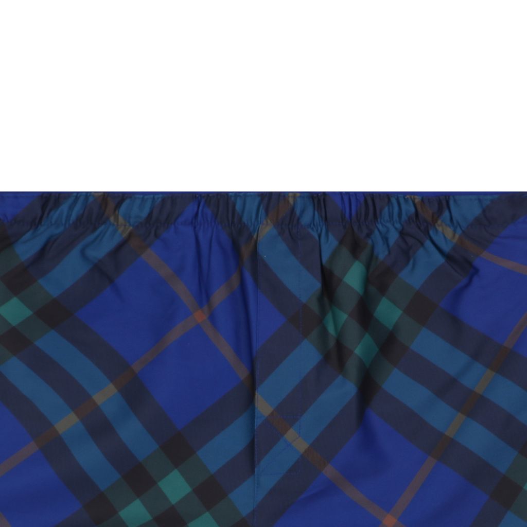 Retro twill check casual shorts