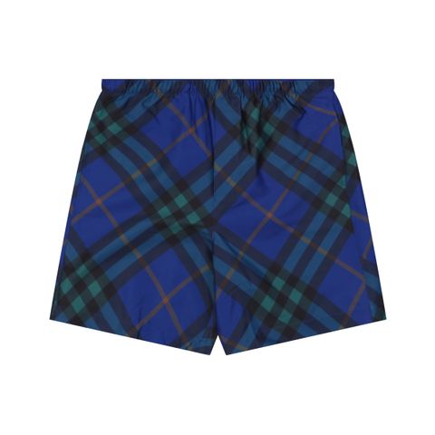 Burberry check mesh-lined nylon shorts