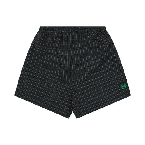Balenciaga Double-B Wheat Crest Blue Check Shorts
