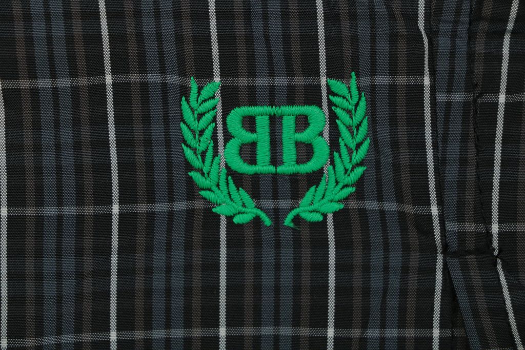 Green Double-B crest drawstring shorts