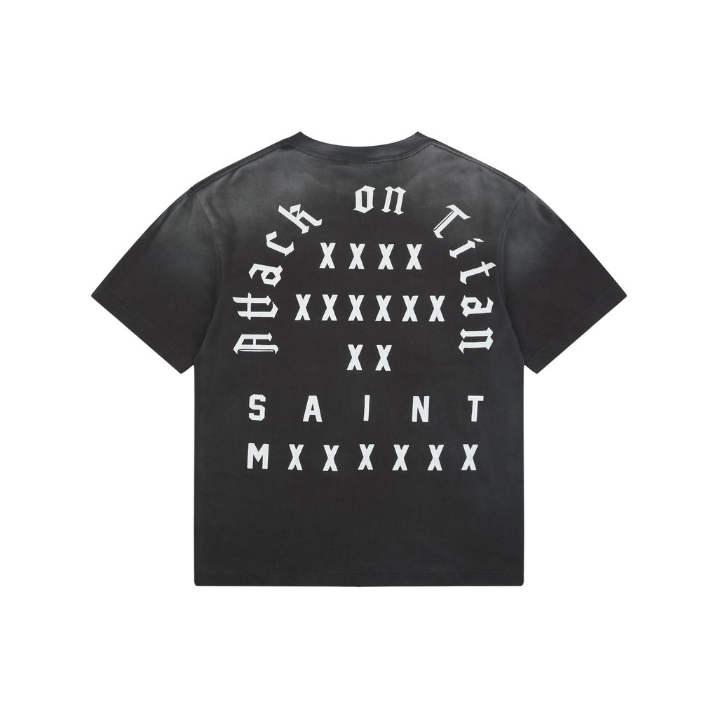 Saint Michael giant skeleton graphic T-shirt