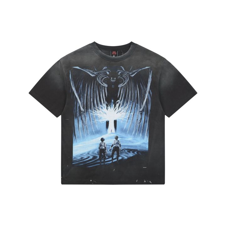 Saint Michael giant skeleton graphic T-shirt