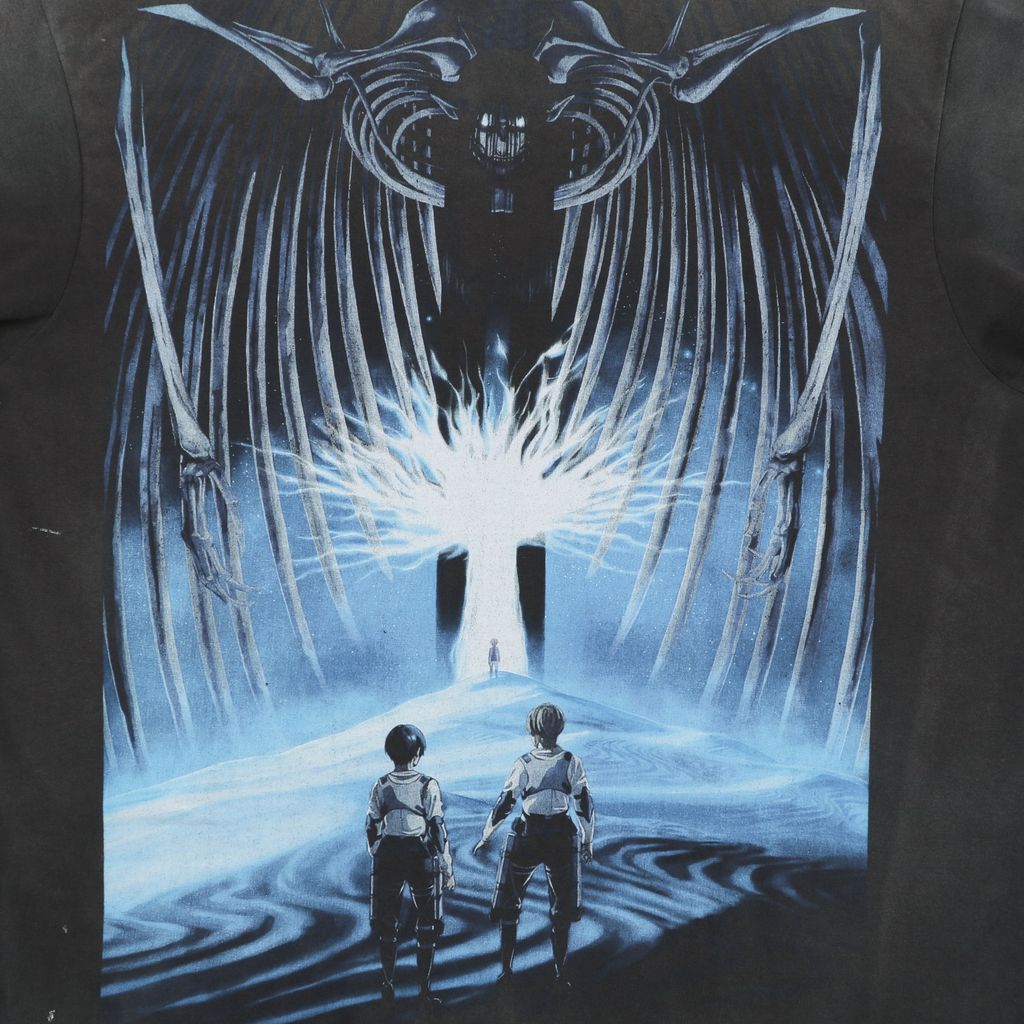 Front back skeleton printed streetwear T-shirt