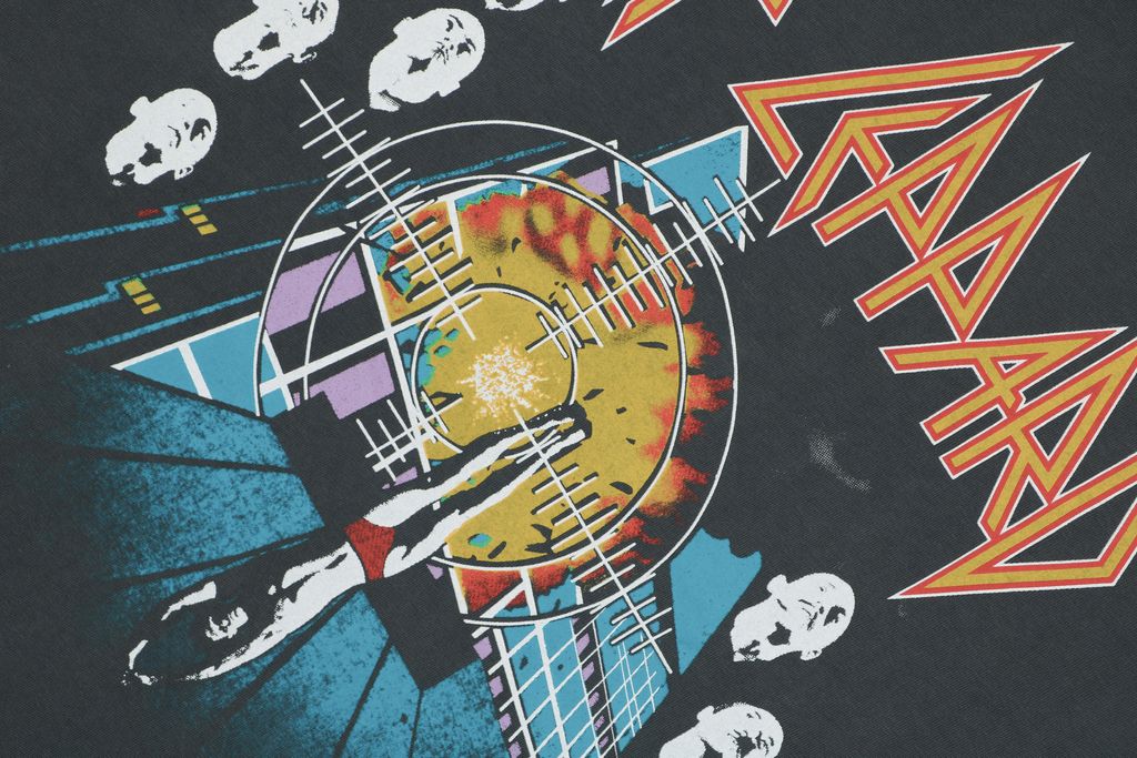 Water-based printed American rock T-shirt
