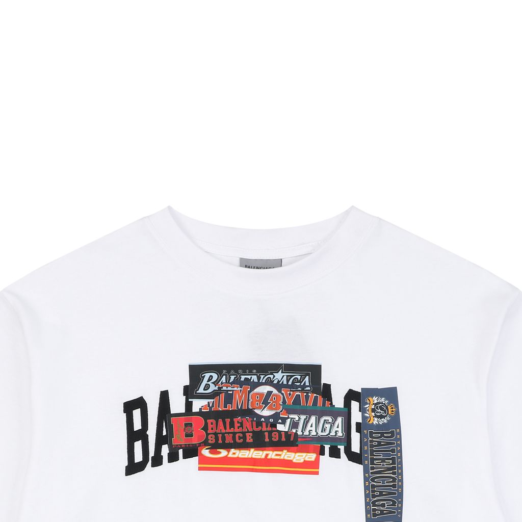 Multi-layer heat-pressed oversized T-shirt