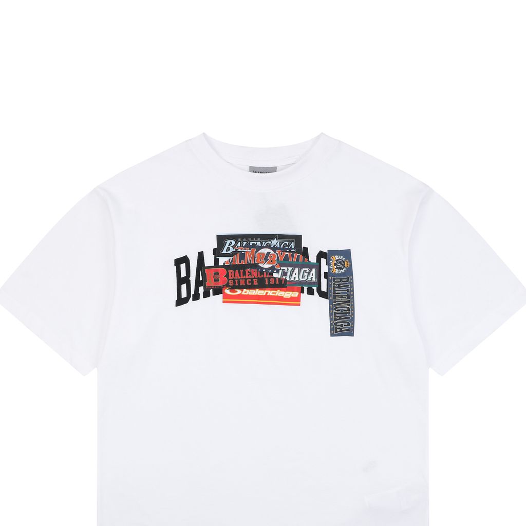 Multi-layer heat-pressed oversized T-shirt
