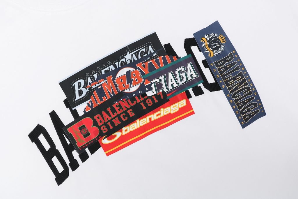 Heavyweight cotton bumper-sticker tee