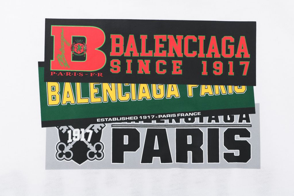 Heavyweight cotton bumper-sticker tee