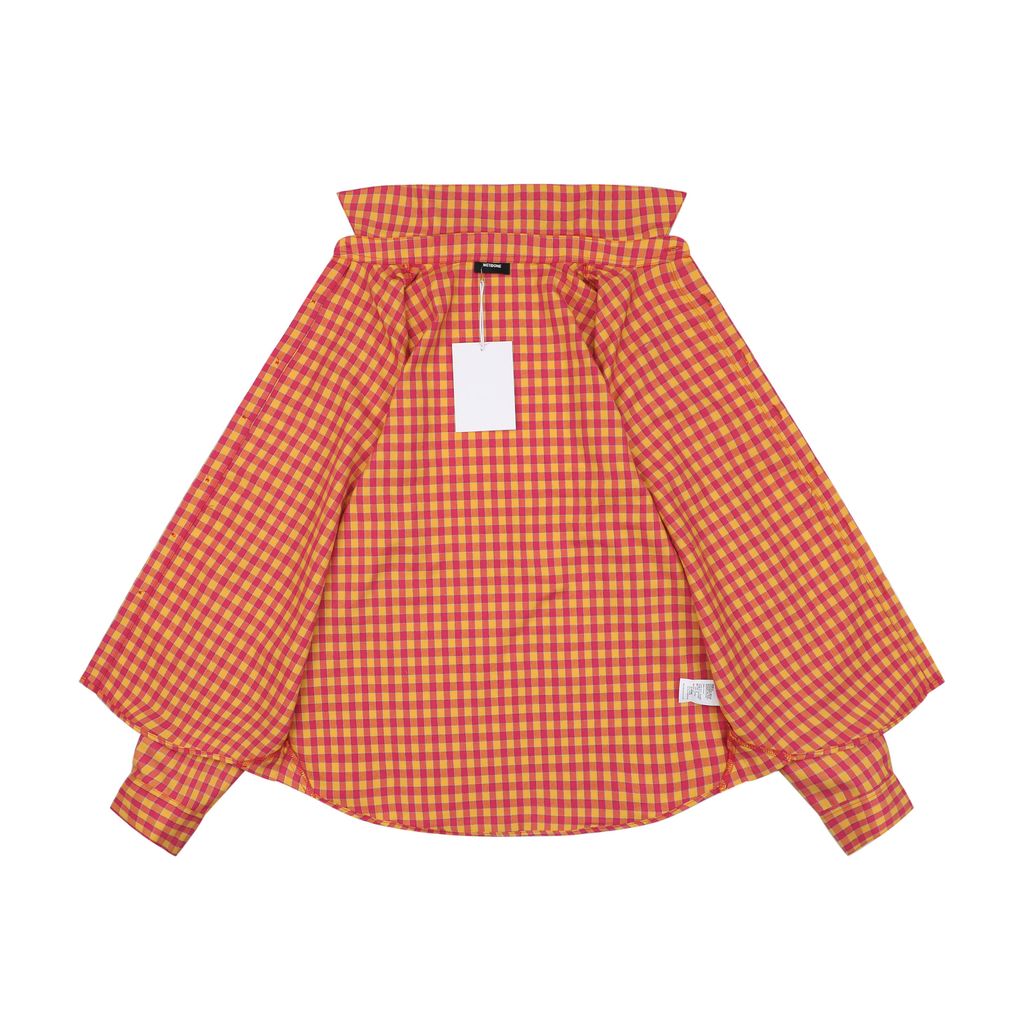 Relaxed oversized check long sleeve shirt