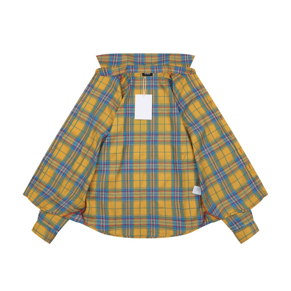 Relaxed oversized check button-front overshirt