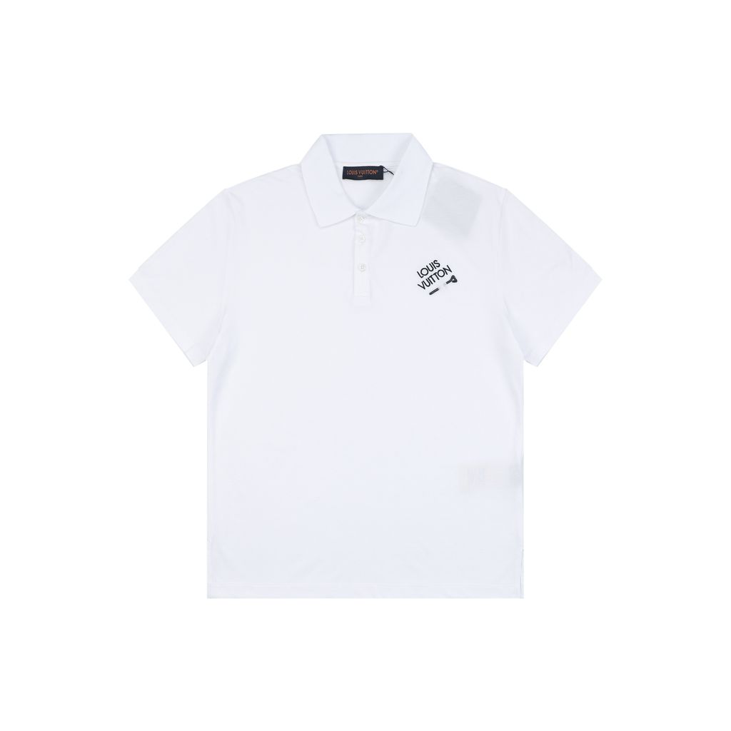 Louis Vuitton safety pin embroidered polo shirt