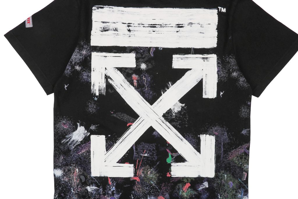 Raised arrow paint-splatter short sleeve