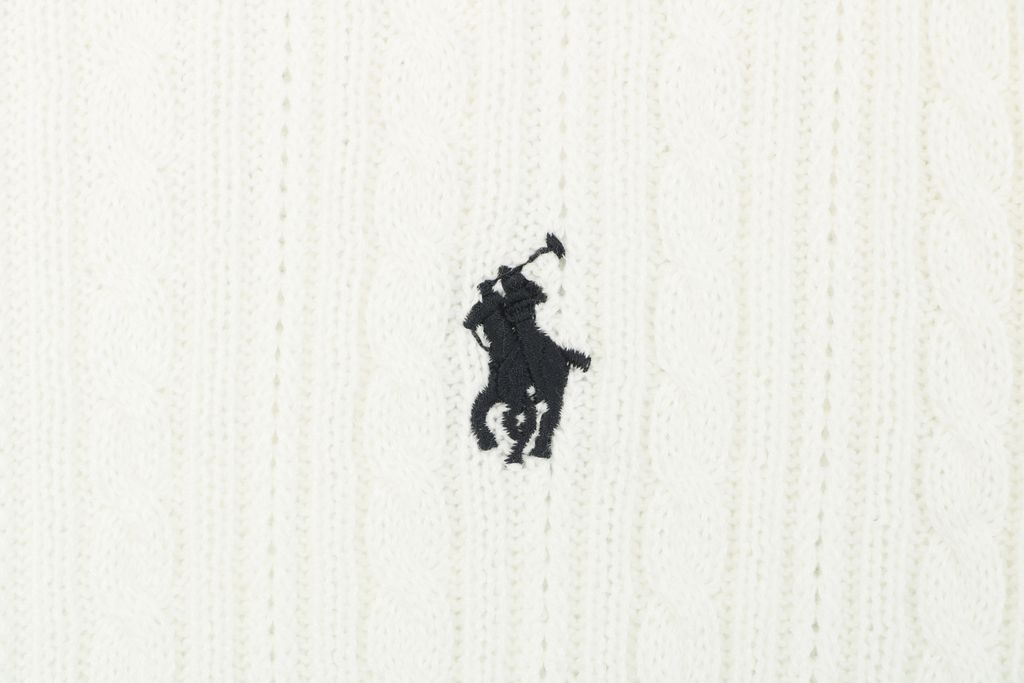 White jacquard short sleeve knit polo