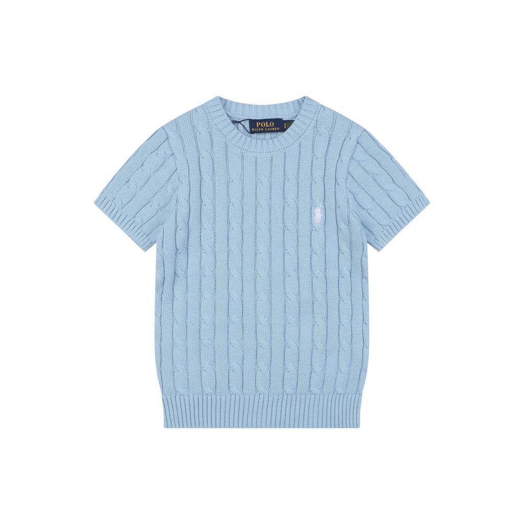 Ralph Lauren light blue cable-knit sweater