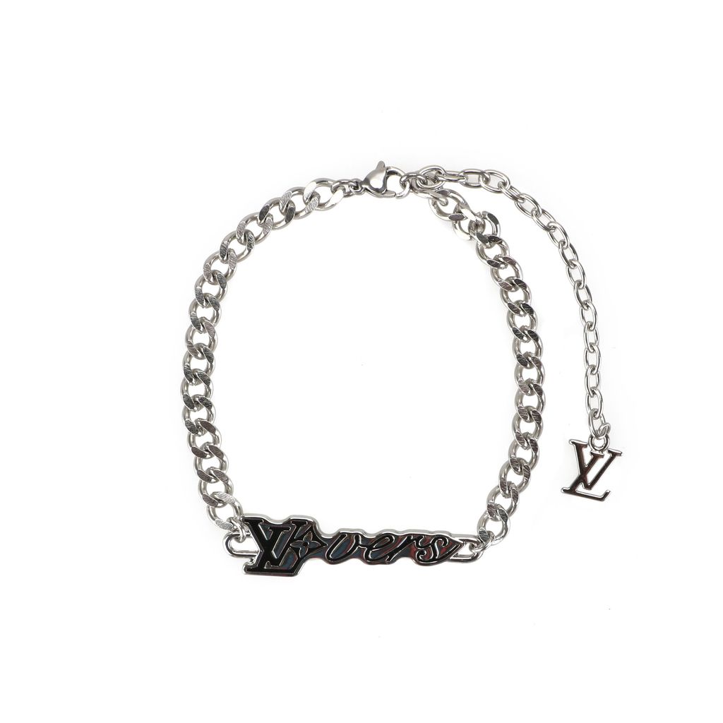 Louis Vuitton monogram letter chain bracelet