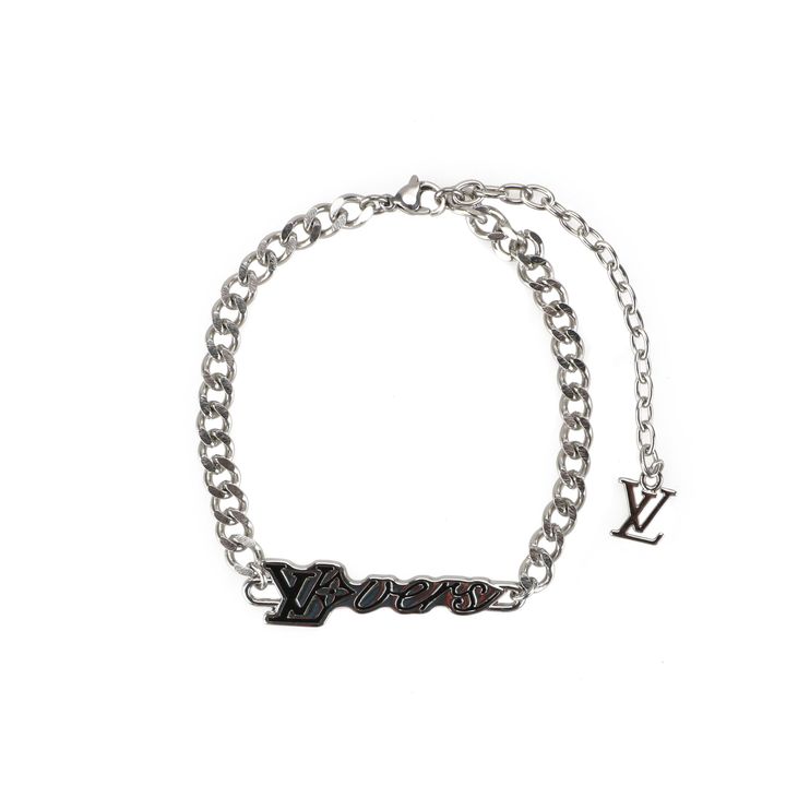 Louis Vuitton monogram letter chain bracelet