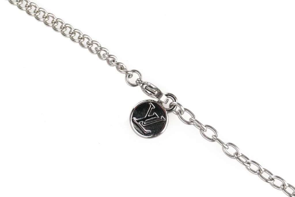 Adjustable silver-tone Cuban chain necklace