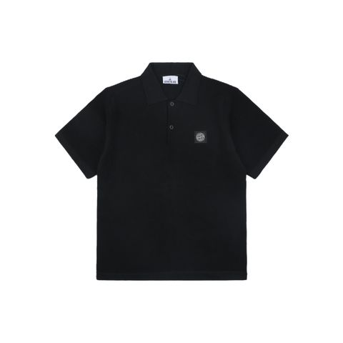 Stone Island compass badge waffle-knit polo