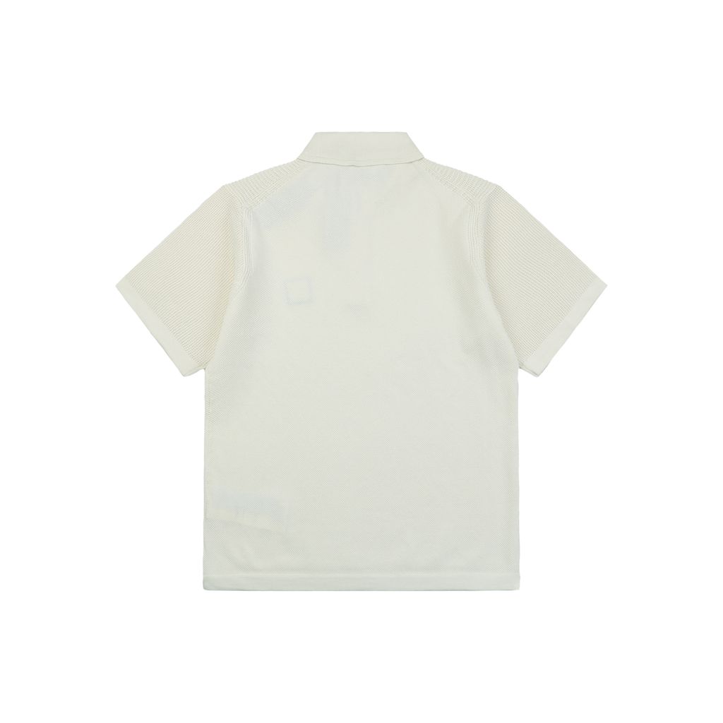 Stone Island compass badge waffle-knit polo