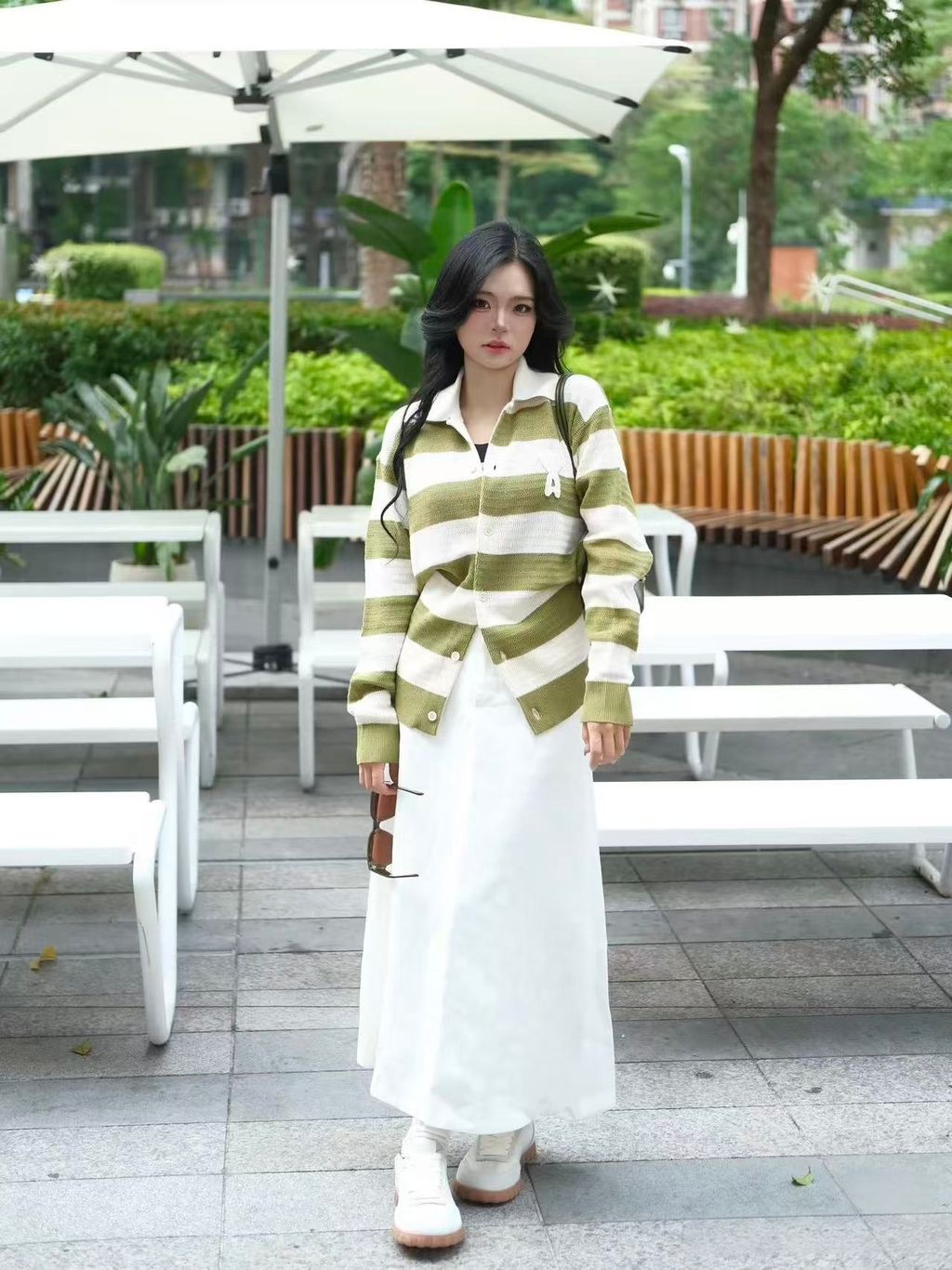 Unisex lightweight striped sweater