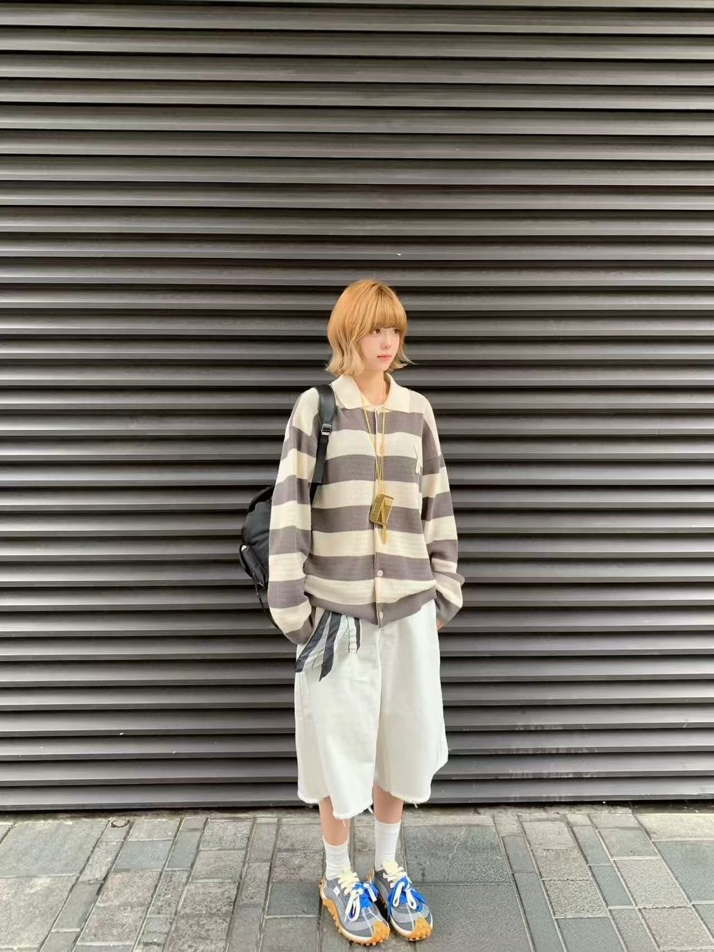 Unisex lightweight striped sweater