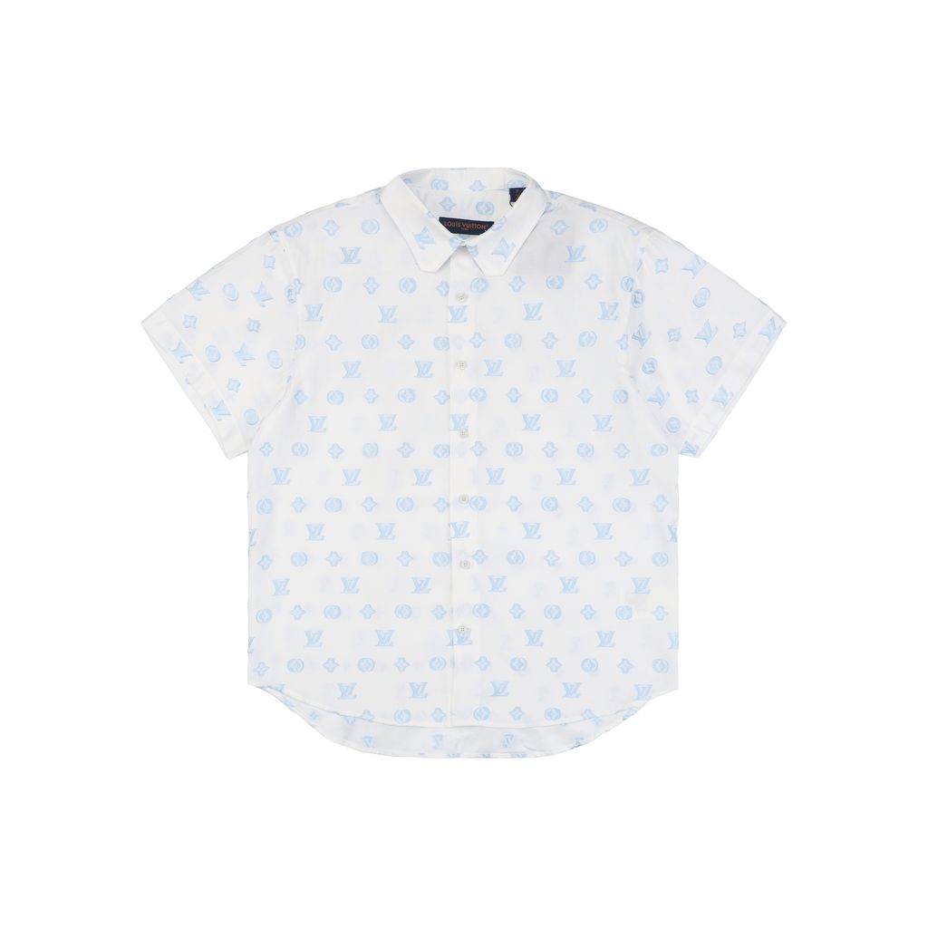 Louis Vuitton cut-thread monogram jacquard shirt