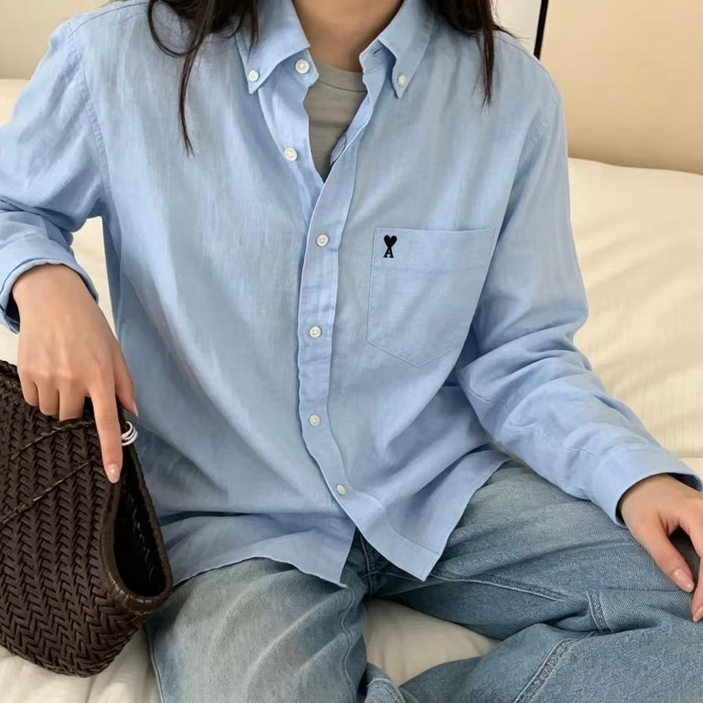 Unisex relaxed long sleeve Oxford shirt