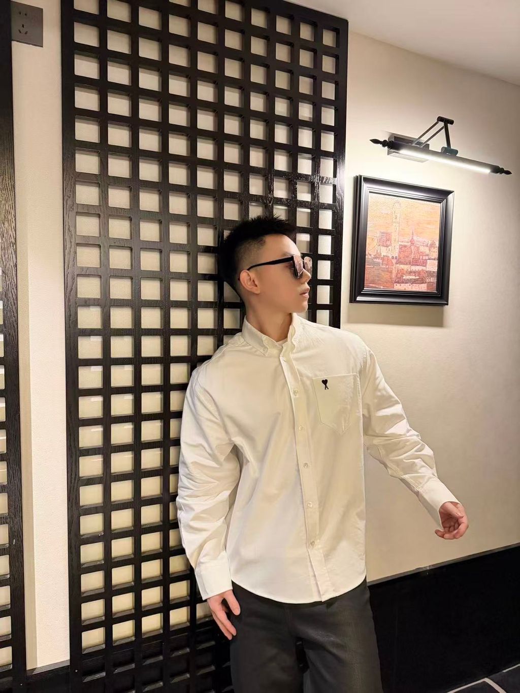 Unisex relaxed long sleeve Oxford shirt