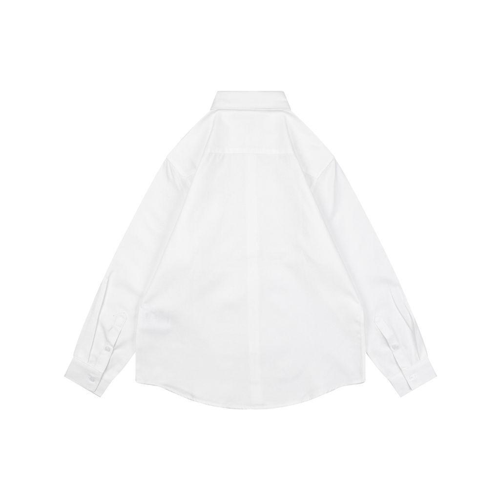 AMI white black heart Oxford shirt
