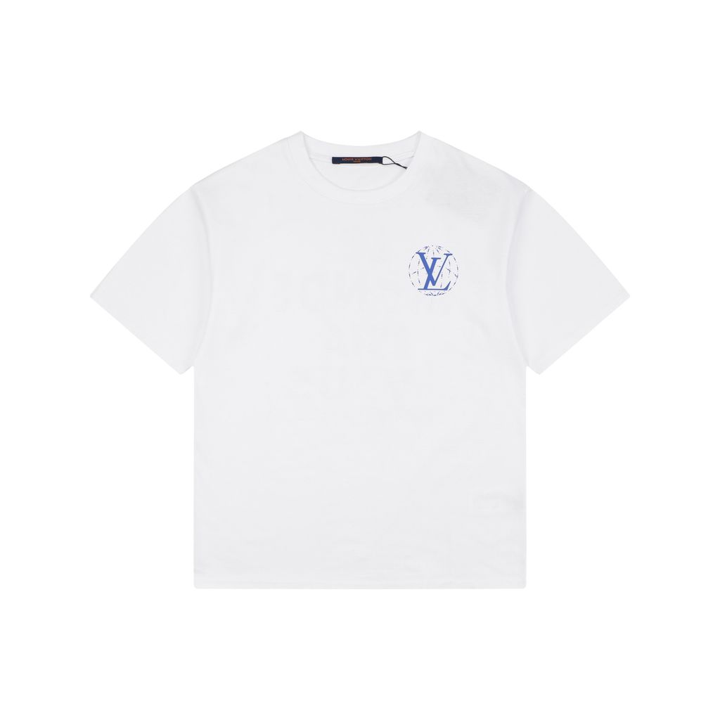 Louis Vuitton globe slogan graphic T-shirt